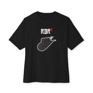 RDR2 Outlaw Unisex Tee, Oversized Boxy Shirt, Gamer Geschenk, Western Videospiel Kleidung, Outlaw Gamer Bekleidung, Vintage