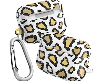 Stylish Leopard Print AirPod Cases, Trendy Earbud Covers, Cute Gifts, Animal Print Accessories, Fashionable Tech Cases, Unique AirPod Case