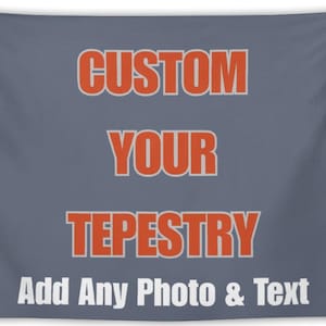 Custom Your Own Tapestry, Personalized Wall Art for Home, Room, and Gifts, Custom Tapestry with Your Photo & Text, Festive Wall Decor