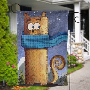 Custom Cat Garden Flag: Personalized Outdoor Decor for Cat Lovers