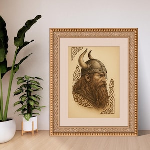 Viking Warrior Printable Wall Art | Norse Mythology Poster | Nordic Decor | Instant Download A4 & A3