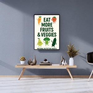 Eat the Rainbow Poster: Kids Nutrition Wall Art (Digital Download, 5 Sizes JPEG)