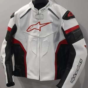 Alpinestars MotoGP Leather Racing Jacket: Cowhide Motorcycle Biker Jacket Gift