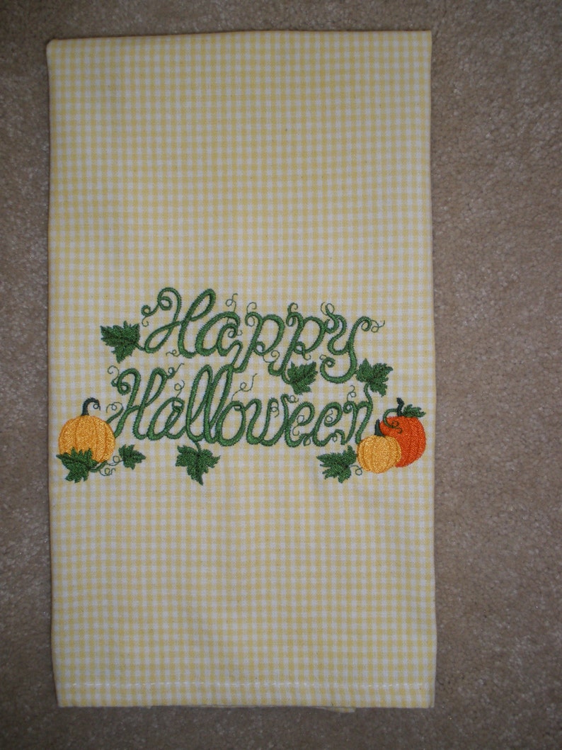 Happy Halloween Embroidered Towel image 1