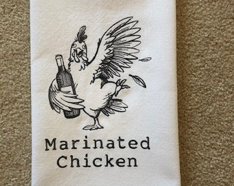 Embroidered Towel - Marinated Chicken