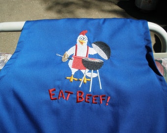 Eat Beef Barbeque Bib Apron
