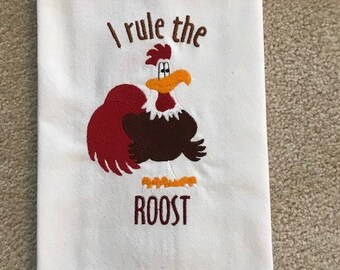 Embroidered Towel - I Rule the Roost