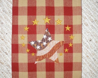 4th of July Embroidered Towel