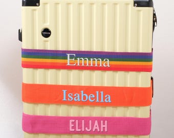 Gifts for Her: Personalized Suitcase Luggage ID Tag, Embroidered Bag Strap, Travel Security Belt