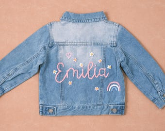 Custom Embroidered Denim Jacket: Personalized Baby & Toddler Gift