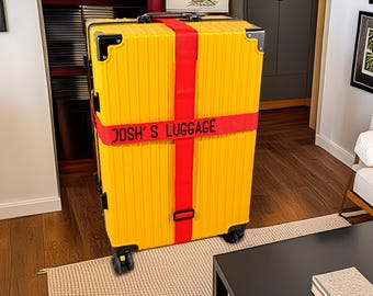 Cinghia per bagaglio personalizzata ricamata: cintura per valigia resistente e regolabile