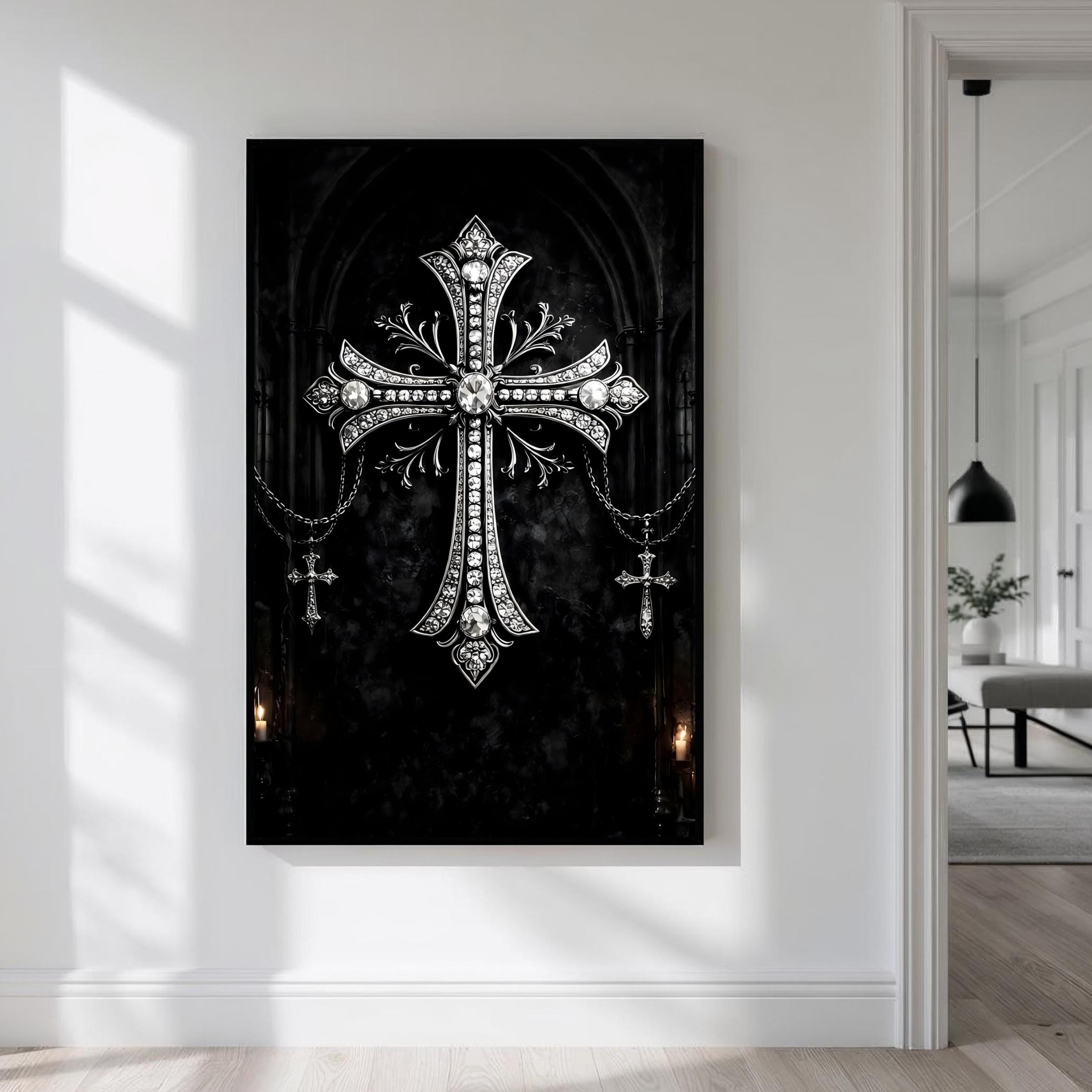 Hypebeast Chrome Hearts Wall Art Poster Set of 3, Dark Gothic