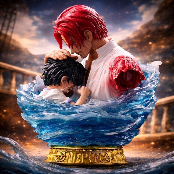 One Piece Shanks & Luffy Figure – Iconic Emotional Scene | Anime Statue 13 cm with Box | Manga Collector Figure