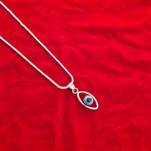 925 Sterling Silver Evil Eye Necklace, Evil Eye Pendant, Protection Necklace, Gift For Her, Gift for Woman, Birthday Gift, Evil Necklace