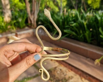 Snake Arm Cuff, Upper Arm Cuff, Snake Arm Bracelet, Golden Snake For Arm, Kundalini Bracelet, Serpent Arm Bracelet, Gifts For Her