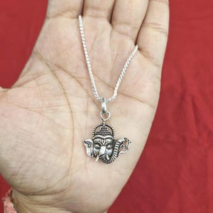 Ganesha Pendant, Spiritual Jewellery, Spiritual Pendant, Meditation Accessory, Silver Pendant, Indian God Necklace, Blessing Amulet, Ganpati