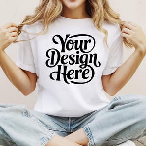 White Comfort Colors C1717 Shirt Mockup: T-Shirt Mockup (Digital Download)