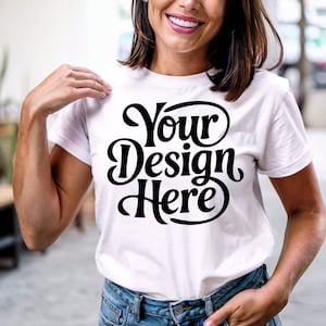 Comfort Colors White T-Shirt Mockup: C1717, High-Resolution JPEG & PNG (Digital Download)