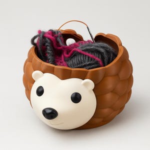 Garnschale Igel  – 3D-gedruckte Yarn Bowl aus PLA | Wollschale | Strick & Häkel Zubehör Geschenk