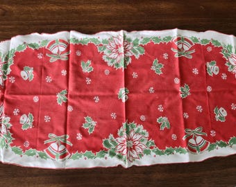 Vintage Oval Christmas Table Runner