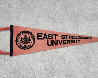 Vintage East Stroudsburg University, 26.5" Felt Pennant