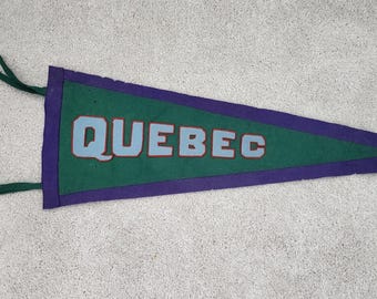 Vintage Quebec, 26" Felt Pennant