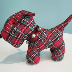 Vintage Christmas Stuffed Scottie Dog