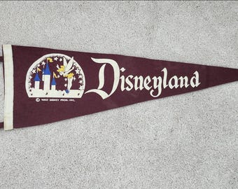 Vintage Disneyland 26" Felt Pennant