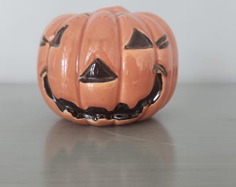 Vintage Halloween Pumpkin Planter