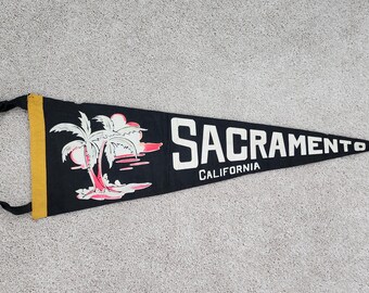 Vintage Sacramento, California Felt Pennant