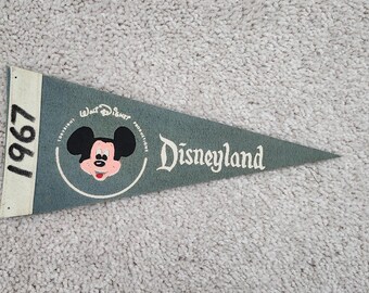 Vintage 1967 Disneyland Pennant