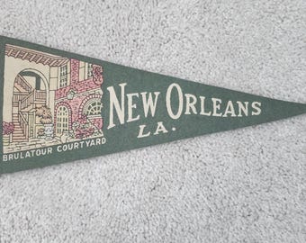 Vintage New Orleans, La. (Louisiana) 12" Felt Pennant