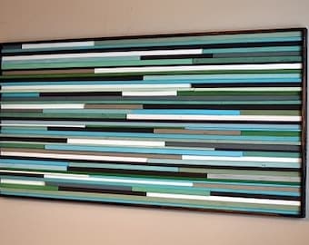 Wood Wall Art, Commission Art Wood Slat Wall Panel, Wood Wall Panels, Wood Slat Wall, Wood Panel Wall, 3d Wood Wall Art, Geometric Wood Art