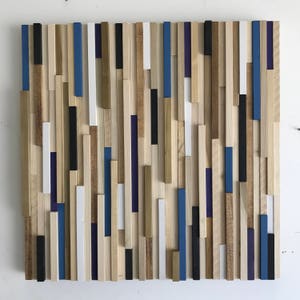 Wood Wall Art Wood Slat Wall Panel, Wood Wall Panels, Wood Slat Wall, Wood Panel Wall, 3d Wood Wall Art, Narrow Wall Art, Narrow Wall Art image 1