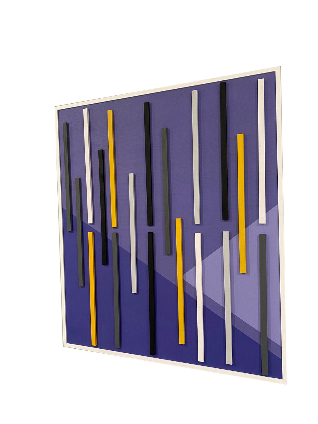 Wood Wall Art Commission Art Wood Slat Wall Panel Wood Wall Etsy