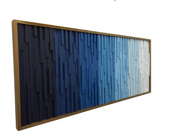 Extra Large Wall Art Panel: Commission Art, Textured Wood Sculpture