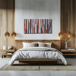 King Headboard Wood Wall Art For Bedroom Decor Commission Art Wood Slat Wall Panel Wood Wall Panels For Room Decor Anniversary Gift For Him