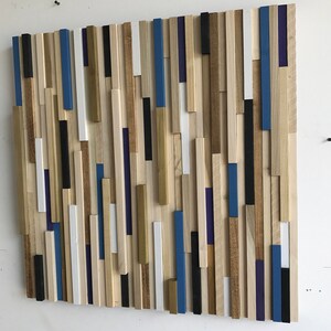 Wood Wall Art Wood Slat Wall Panel, Wood Wall Panels, Wood Slat Wall, Wood Panel Wall, 3d Wood Wall Art, Narrow Wall Art, Narrow Wall Art image 2