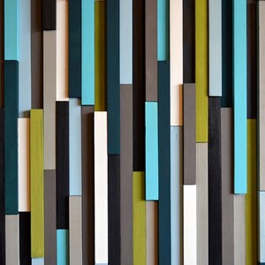 Wood Wall Art, Commission Art Wood Slat Wall Panel, Wood Wall Panels, Wood Slat Wall, Wood Panel Wall, 3d Wood Wall Art, Geometric Wood Art image 5