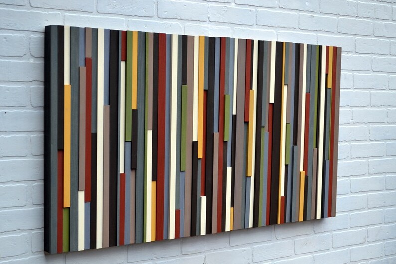 Wood Wall Art Wood Slat Wall Panel, Wood Wall Panels, Wood Slat Wall, Wood Panel Wall, 3d Wood Wall Art, Narrow Wall Art, Narrow Wall Art image 4