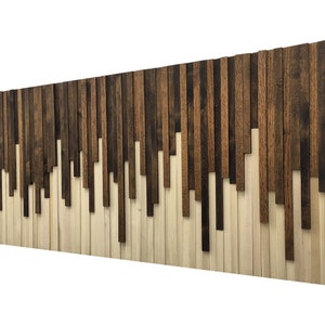Wood Wall Art Wood Slat Wall Panel, Wood Wall Panels, Wood Slat Wall, Wood Panel Wall, 3d Wood Wall Art, Narrow Wall Art, Narrow Wall Art image 4