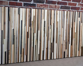 Wood Wall Art - Wood Sculpture - King Headboard - 3d Art -  36x78