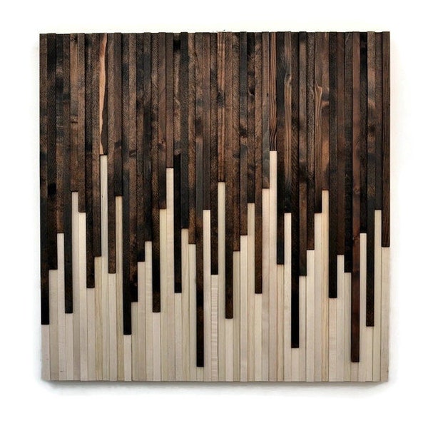 Wood Wall Art, Commission Art Wood Slat Wall Panel, Wood Wall Panels, Wood Slat Wall, Wood Panel Wall, 3d Wood Wall Art, Geometric Wood Art