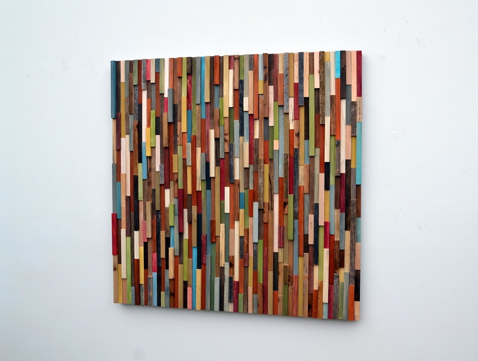 Abstract Painting on Wood Reclaimed Wood Art Sculpture Etsy