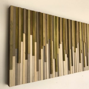 Wood Wall Art Wood Slat Wall Panel, Wood Wall Panels, Wood Slat Wall, Wood Panel Wall, 3d Wood Wall Art, Narrow Wall Art, Narrow Wall Art image 2