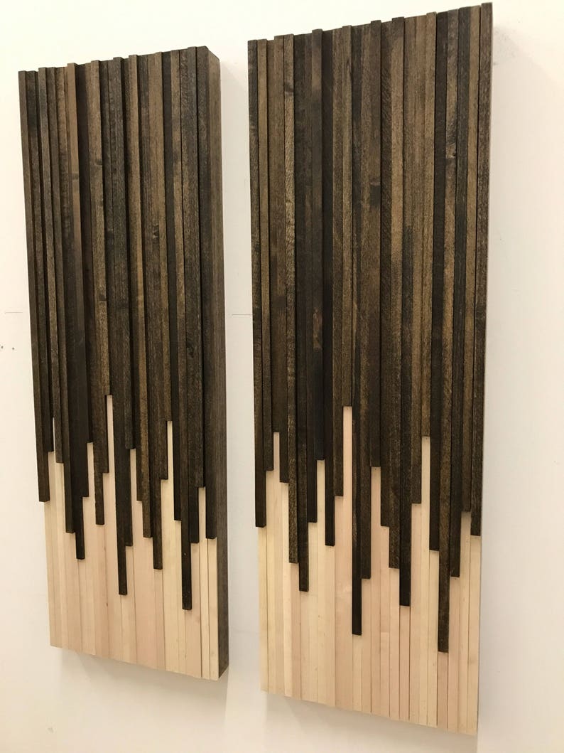 2 Piece Wall Art Rustic Decor Wall Hanging Reclaimed Wood Wall | Etsy