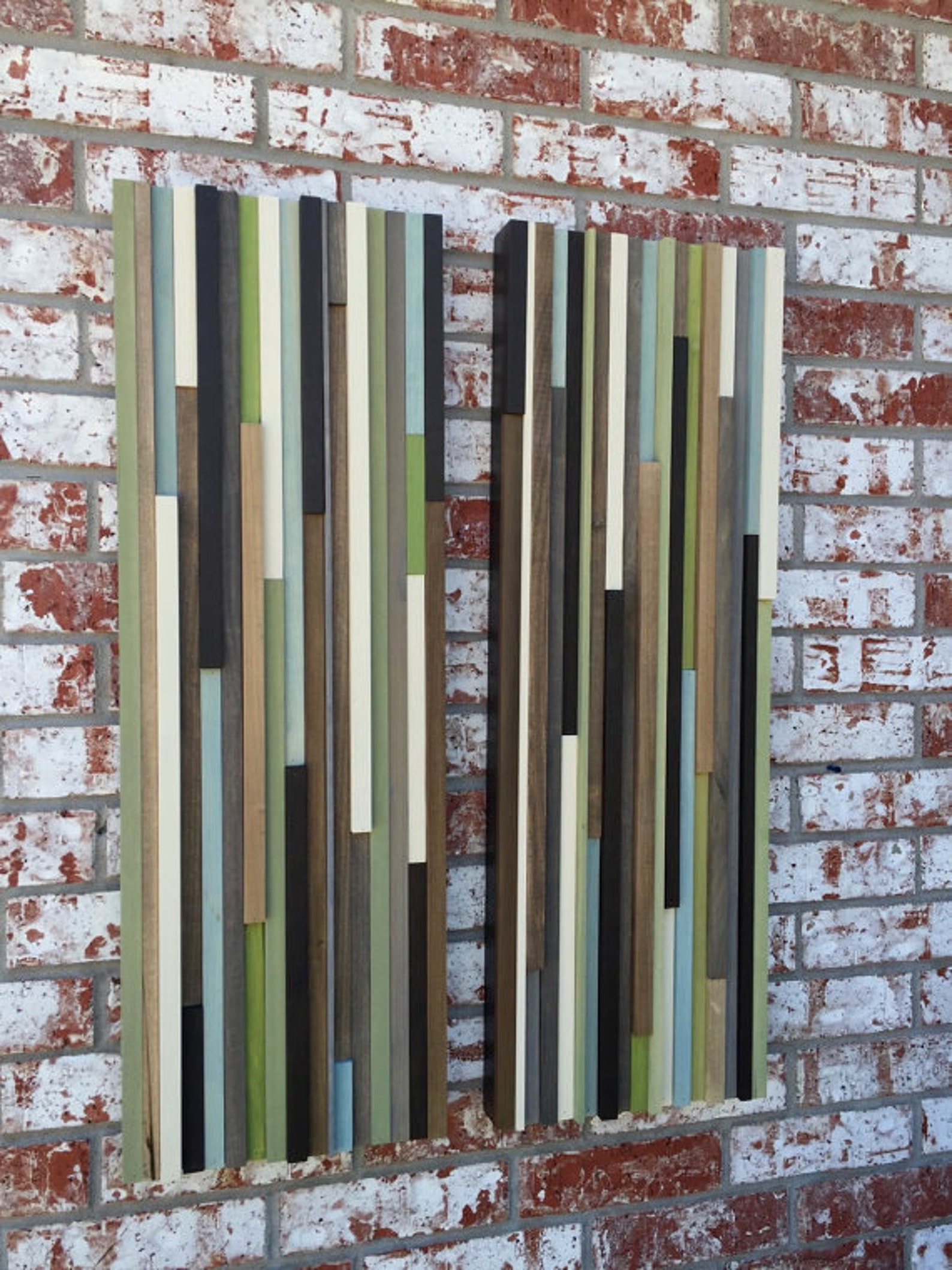 Wood Wall Art Wood Art Reclaimed Wood Art 12x36 Set Etsy