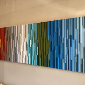 Oversized Wood Wall Art Panel: Commission Art, 3D Artwork, Custom Colors