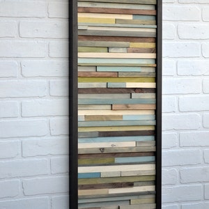 Modern Wood Wall Art, Mountain Colors Art, Neutral Colors Art, Stick Art, Bohemian Decor, Framed Wall Art, Minimalistic Decor