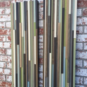 Wood Wall Art Wood Slat Wall Panel, Wood Wall Panels, Wood Slat Wall, Wood Panel Wall, 3d Wood Wall Art, Narrow Wall Art, Narrow Wall Art image 4